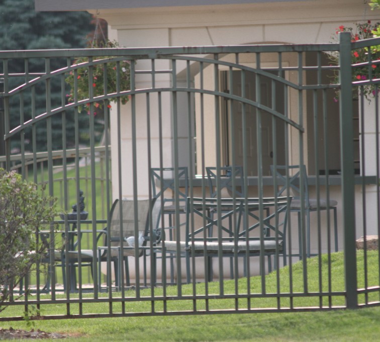 AFC Grand Island - Custom Iron Gate Fencing, 1210 Overscallop in panel