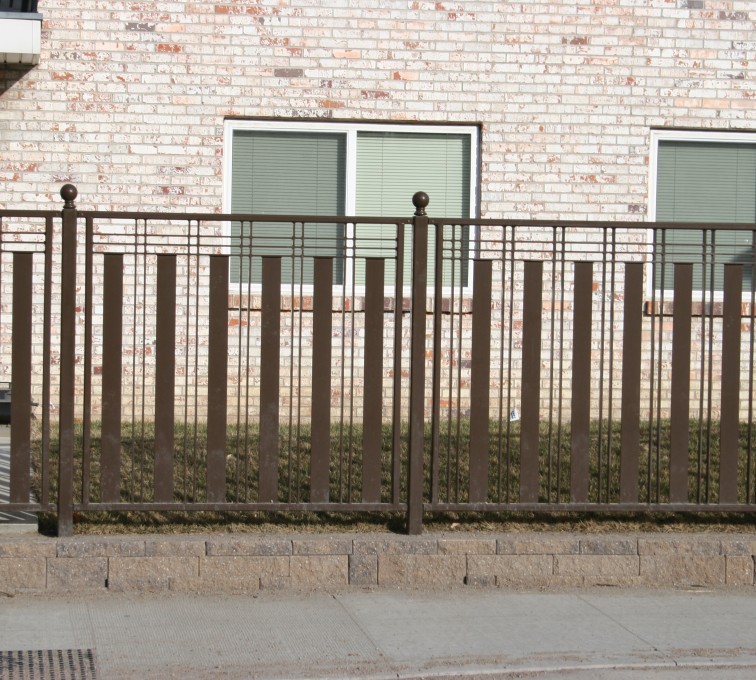 AFC Grand Island - Custom Iron Gate Fencing, 1250 Checker Board Fence