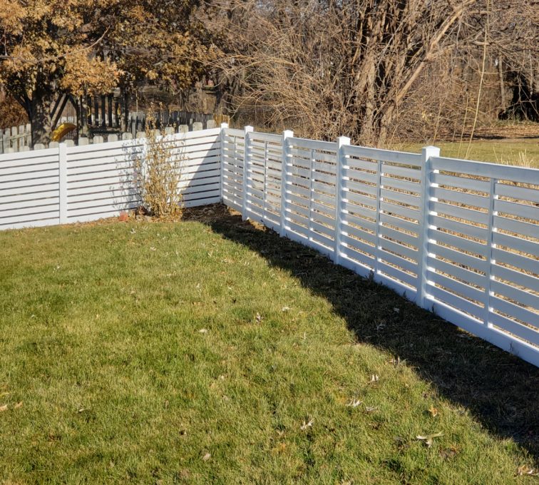 4' White Vinyl Horizontal Picket Fence