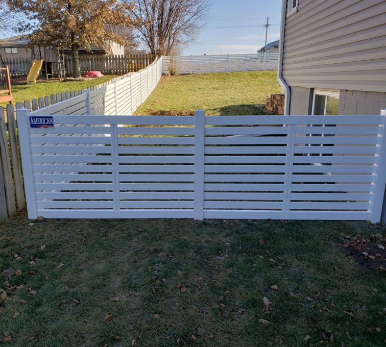 4' White Vinyl Horizontal Picket Fence